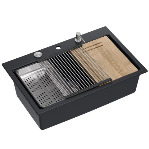 Chiuvete Compozit - Chiuveta din granit MARC 110 WORKSTATION negru