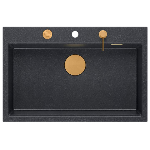 Chiuveta din granit MARC 110 WORKSTATION negru metalic [5]