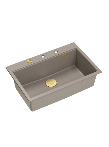 Chiuveta din granit MARC 110 WORKSTATION ventil auriu, bej [6]