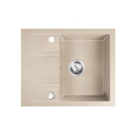Chiuvete bucatarie - Chiuveta granit Ferro, Mezzo II, patrata, 1 cuva cu picurator, 580x480 mm, nisip