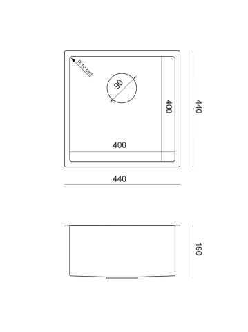 Chiuvetă inox ANTHONY 50 crom periat [5]