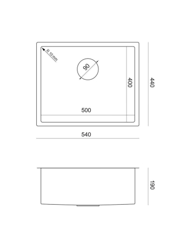 Chiuvetă inox ANTHONY 60 grafit [4]