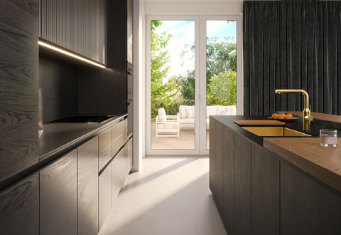 Chiuvetă inox ANTHONY 80 auriu [4]