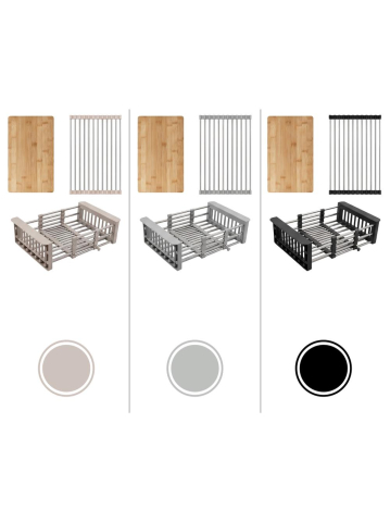 Chiuveta otel inoxidabil REA Liam nickel periat 580x450x185 mm cu accesorii [7]