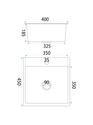 Chiuveta otel inoxidabil REA Leo 40 450x400mm auriu periat set accesorii bucatarie [9]