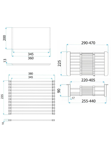 Chiuveta din otel REA Leo 40 Nickel Periat 450x400x185mm set accesorii [10]