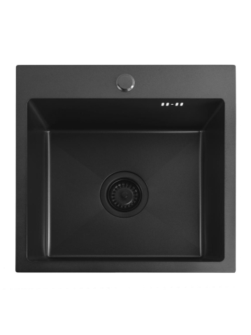 Chiuveta din otel inoxidabil REA Leo 40 negru mat 450x400 mm cu accesorii [5]