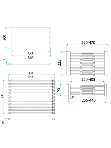 Chiuveta din otel inoxidabil REA Leo 50 negru mat 500x450x185mm cu accesorii [10]