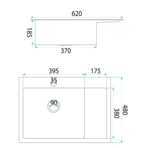 Chiuvetă inox Fin auriu periat [8]