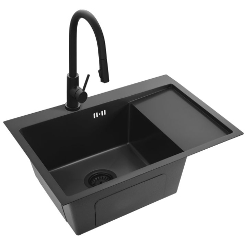 Chiuvetă inox Fin negru [4]