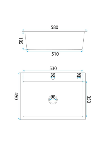 Chiuvetă inox Liam cu baterie cupru periat [3]