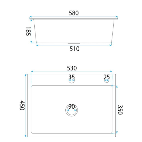 Chiuvetă inox Liam negru [8]