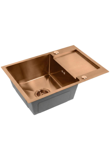 Chiuvetă inox Paul 60x48 cm cu baterie cupru periat [5]