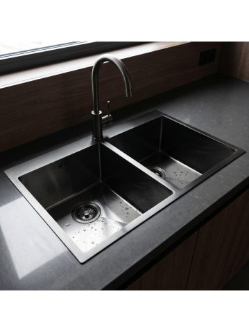 Chiuvetă inox Rea Joel 83x55 cm negru [3]