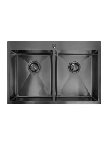 Chiuvete Inox - Chiuvetă inox Rea Joel 83x55 cm negru