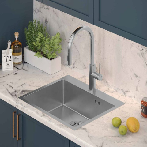 Chiuvetă inox RUSSEL 110 crom periat [2]