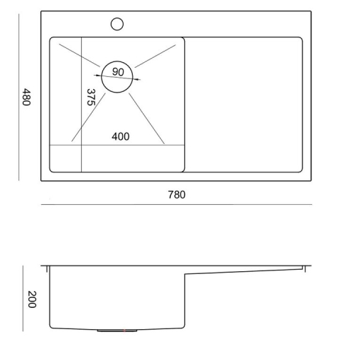 Chiuvetă inox RUSSEL 111 cupru [4]