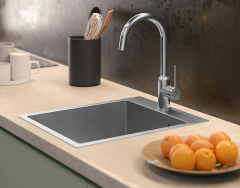 Chiuvetă inox RUSSEL 90 crom periat [3]