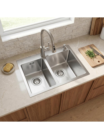 Chiuvetă inox Toby 56x48 cm crom periat [10]