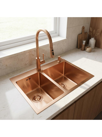 Chiuvetă inox Toby 56x48 cm cupru periat [9]