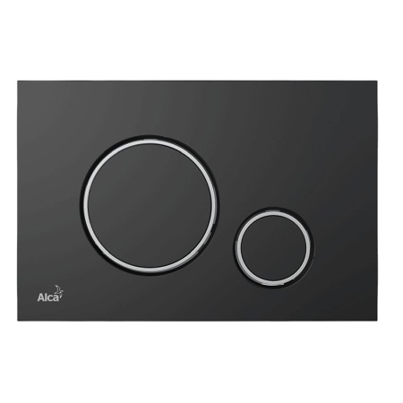 Rezervoare wc - Clapeta de actionare, AlcaPlast, negru-mat/cromat-lucios