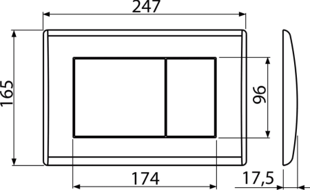 Clapeta de actionare basic pentru rezervor incastrat alcaplast, alb-lucios - m270 [1]