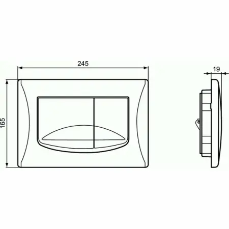 Clapeta de actionare dubla comanda Ideal Standard Solea M2 alb [2]
