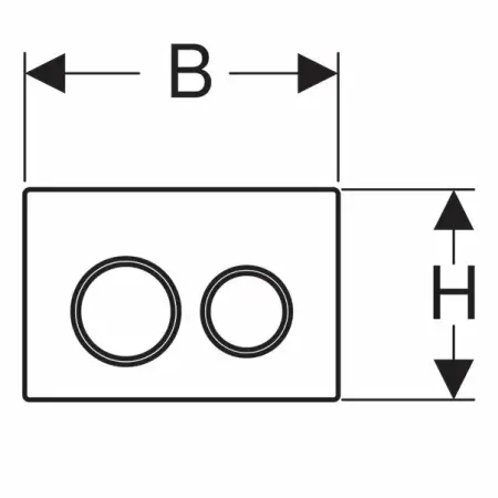 Clapeta de actionare Geberit Omega20 alb/inele aurii [2]