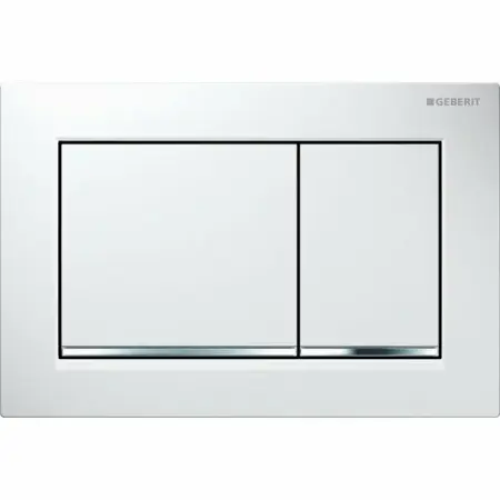 Rezervoare wc - Clapeta de actionare Geberit Omega30 alb crom lucios