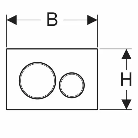 Clapeta de actionare Geberit Sigma20 negru lucios [2]
