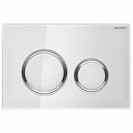 Rezervoare wc - Clapeta de actionare Geberit Sigma21 sticla alb crom lucios