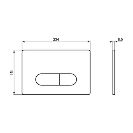 Clapeta de actionare Ideal Standard ProSys Oleas M1 negru [1]