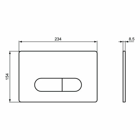 Clapeta IDEAL STANDARD cromata Prosys Oleas P1 R0116AA [2]
