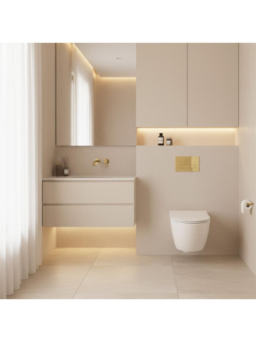 Clapeta pentru rezervor incastrat Rea HD K011A-Q auriu [3]