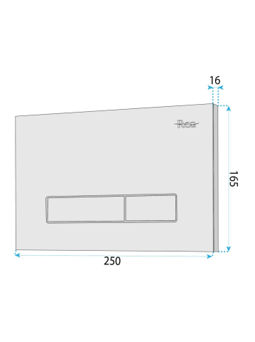 Clapeta pentru rezervor incastrat Rea HD K011A-Q crom [7]