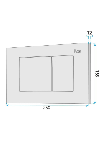 Clapeta rezervor incastrat Rea Typ J K011A-Q Slim 024N titan 245x165x40 mm [11]