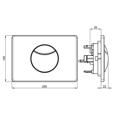 Clapeta Villeroy &amp; Boch, ViConnect, actionare dubla, crom mat [1]