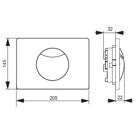 Clapeta Villeroy & Boch, ViConnect, cu actionare dubla, crom lucios, 21 x 15 x 5 cm [1]