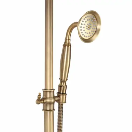 Coloana de dus cu baterie dubla comanda bronz periat Rea Bergamo [5]