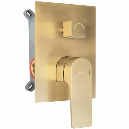 Coloana de dus cu baterie monocomanda auriu periat Rea Moby [1]