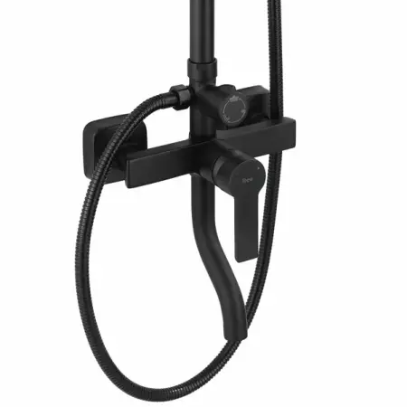 Coloana de dus cu baterie monocomanda negru mat Rea Argus [1]