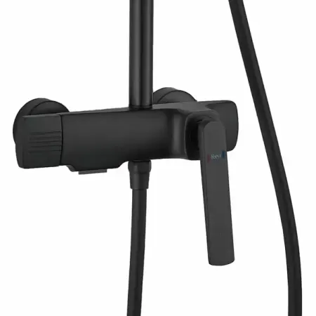 Coloana de dus cu baterie monocomanda negru mat Rea Rebel [2]