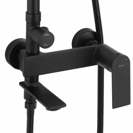 Coloana de dus cu baterie monocomanda negru mat Rea Storm [1]