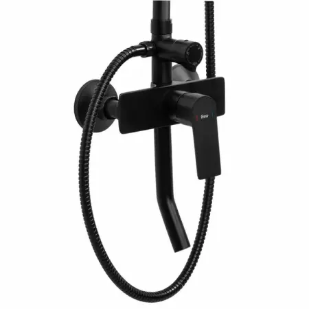 Coloana de dus cu baterie monocomanda negru Rea Maximus [1]