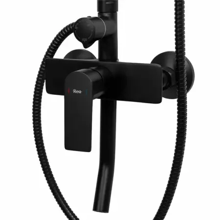 Coloana de dus cu baterie monocomanda negru Rea Maximus [4]