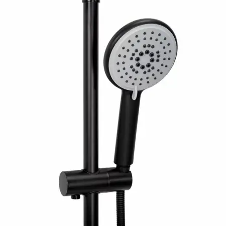 Coloana de dus cu baterie monocomanda negru Rea Verso [4]