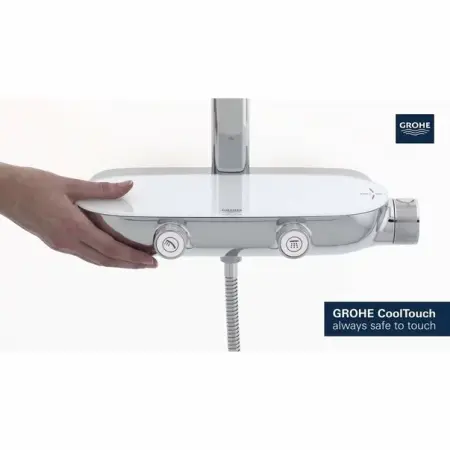 Coloana de dus cu baterie termostatata crom - alb Grohe RainShower System SmartControl 360 Mono [5]