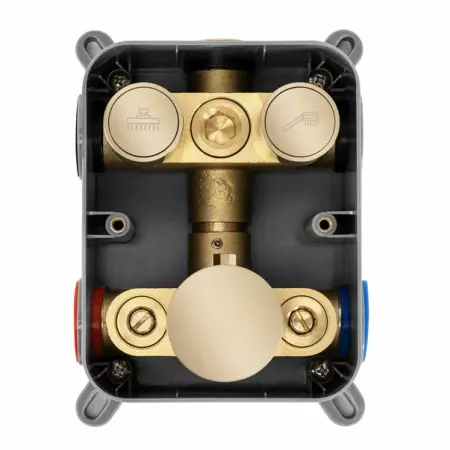 Coloana de dus cu baterie termostatata incastrata auriu Rea Lungo [3]