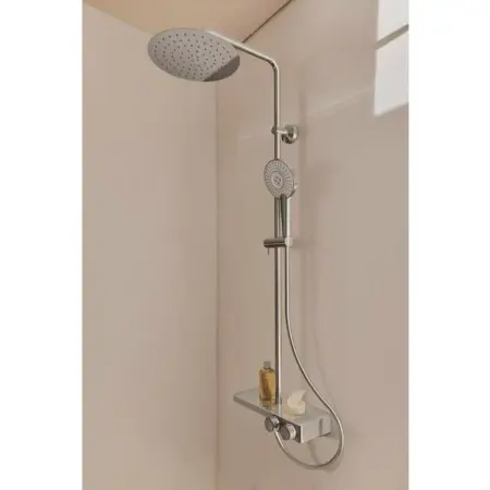 Coloane de dus - Coloana de dus cu baterie termostatata si etajera sticla Ideal Standard Ceratherm S200