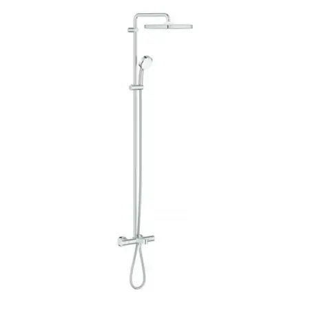 Coloane de dus - Coloana de dus cu baterie termostatata si pipa cada Grohe Tempesta Cosmopolitan 250 Cube